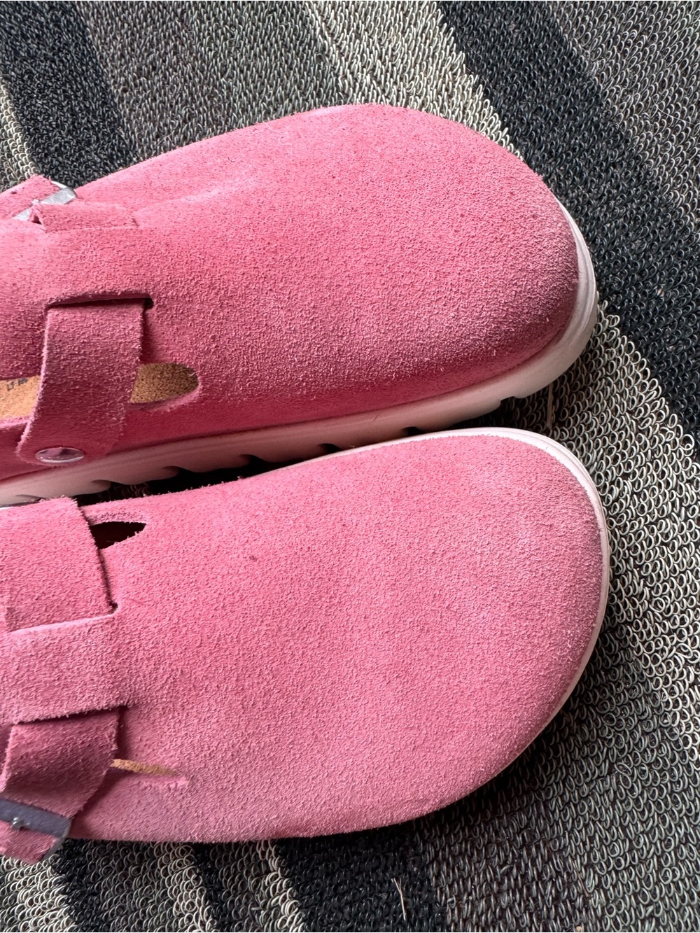 Birkenstock Papillio Pink Suede Clog Mules - Picture 4 of 9